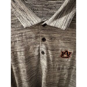 Antigua Auburn Tigers Gray Shirt Men's Sz Large Collared Short Sleeve Polo